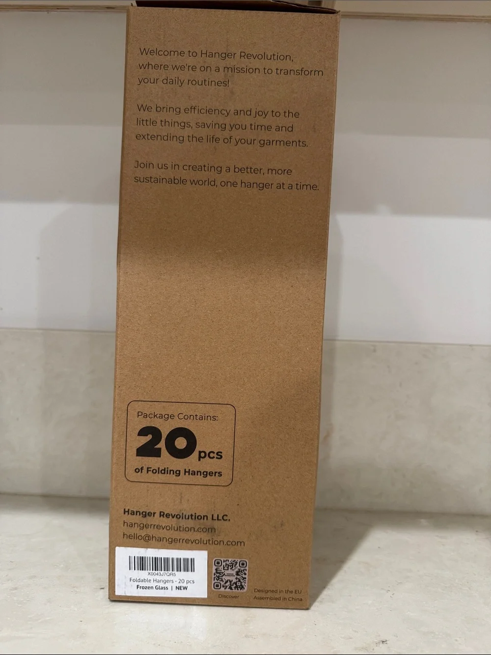 Revolution Foldable Garment Hangers - Brown Kraft Box
